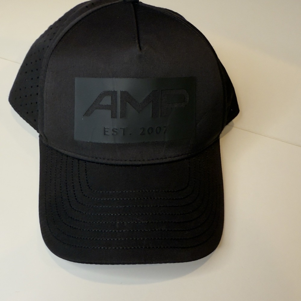 AMP Hat Truwear. Black, One Size Wash And Ready To Wear, - Picture 9 of 10